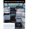 image:imageFOCEAN Boat Flooring EVA Foam Boat Decking with SelfAdhesive NonSlip Marine Carpet for Jon Boat Bass Boat Pontoon Boat Motorboat RV Yacht Kayak Surfboard FloorBlack With Dark Grey Lines