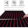 image:imageFOCEAN Boat Flooring EVA Foam Boat Decking with SelfAdhesive NonSlip Marine Carpet for Jon Boat Bass Boat Pontoon Boat Motorboat RV Yacht Kayak Surfboard FloorBlack With Red Seam Lines
