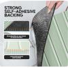image:imageFOCEAN Boat Flooring EVA Foam Boat Decking with SelfAdhesive NonSlip Marine Carpet for Jon Boat Bass Boat Pontoon Boat Motorboat RV Yacht Kayak Surfboard FloorSeafoam Green With White Seam Lines