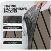 image:imageFOCEAN Boat Flooring EVA Foam Boat Decking with SelfAdhesive NonSlip Marine Carpet for Jon Boat Bass Boat Pontoon Boat Motorboat RV Yacht Kayak Surfboard FloorChocolate with Black Seam Lines