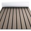 image:imageFOCEAN Boat Flooring EVA Foam Boat Decking with SelfAdhesive NonSlip Marine Carpet for Jon Boat Bass Boat Pontoon Boat Motorboat RV Yacht Kayak Surfboard FloorTerra with Black Seam Lines